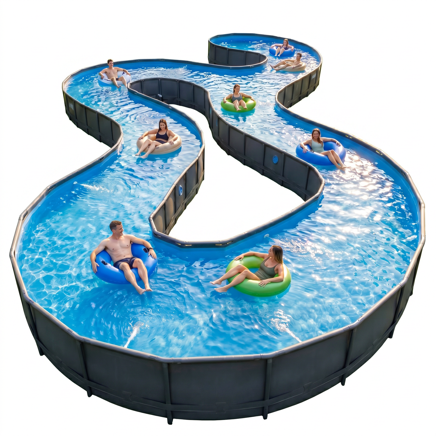Moduláris kerti Lazy River medence