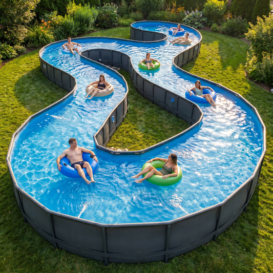 Moduláris kerti Lazy River medence